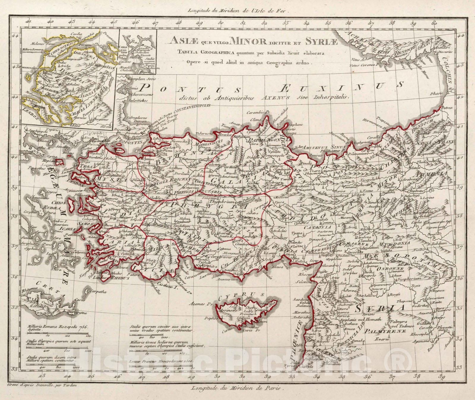 Historic Map : Turkey, Asia MinorXLIII. Asiae que vulgo Minor dicitur et Syrie. 1804 , Vintage Wall Art