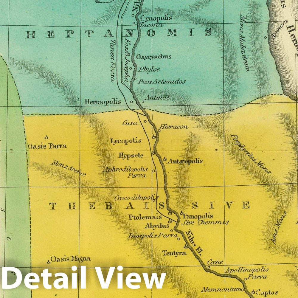 Historic Map : Egypt, Classical Atlas Map, Aegyptus. (1826) 1826 , Vintage Wall Art