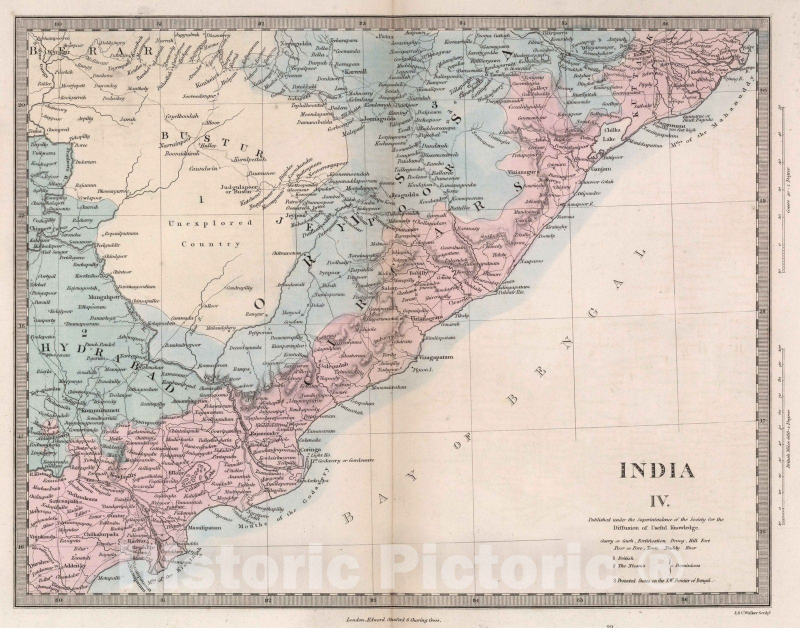 Historic Map : India,India IV 1856 , Vintage Wall Art