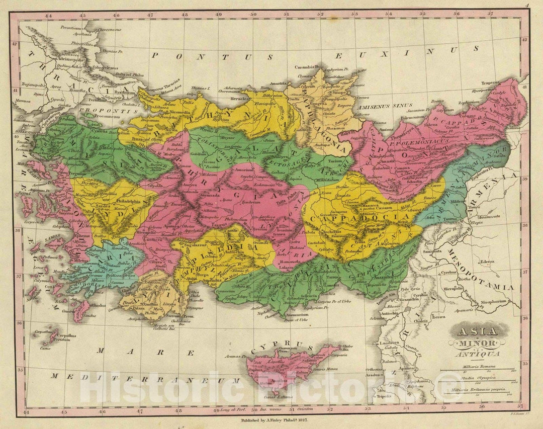 Historic Map : Classical Atlas Map, Asia Minor Antiqua. 1831 - Vintage Wall Art