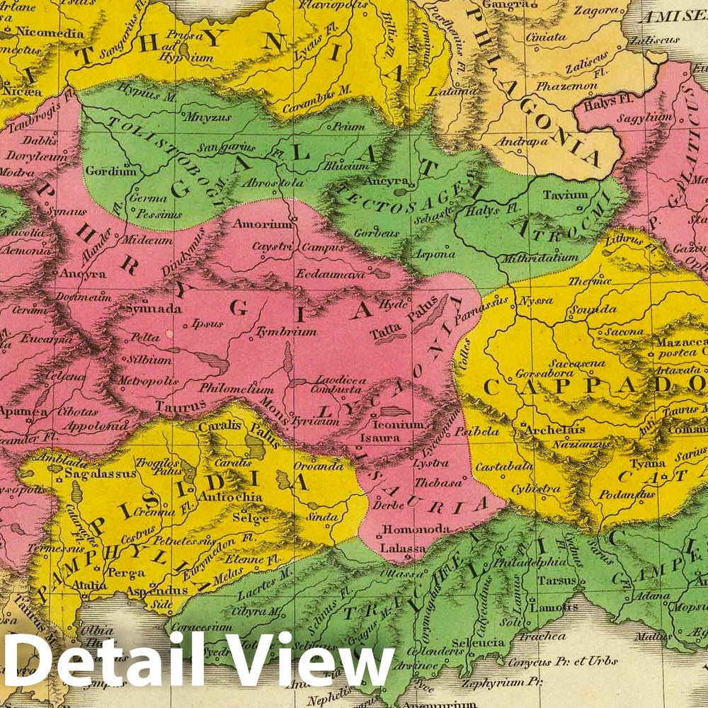 Historic Map : Classical Atlas Map, Asia Minor Antiqua. 1831 - Vintage Wall Art