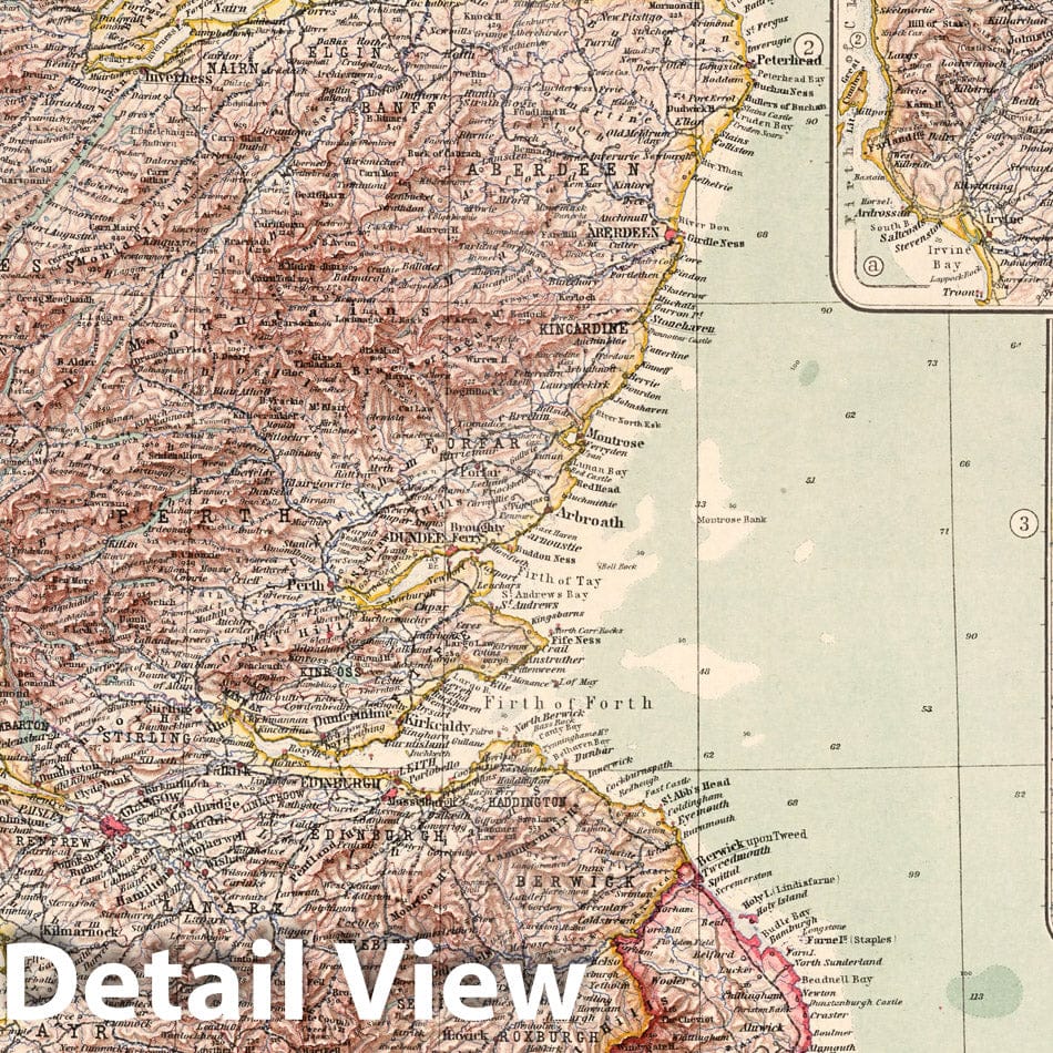 Historic Map : Scotland,36. Schottland. Scotland. 1925 , Vintage Wall Art