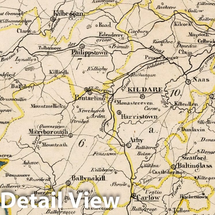 Historic Map : Ireland, V.3:11-15:XV. Britisches Reich. C. Kon: Ireland. a. Prov: Leinster. Counties: 1-12 1830 , Vintage Wall Art