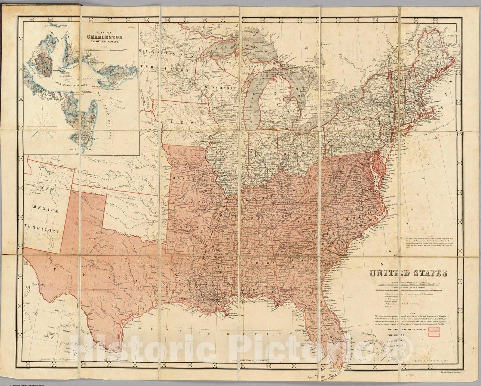 Historic Map : United States. 1861 v1