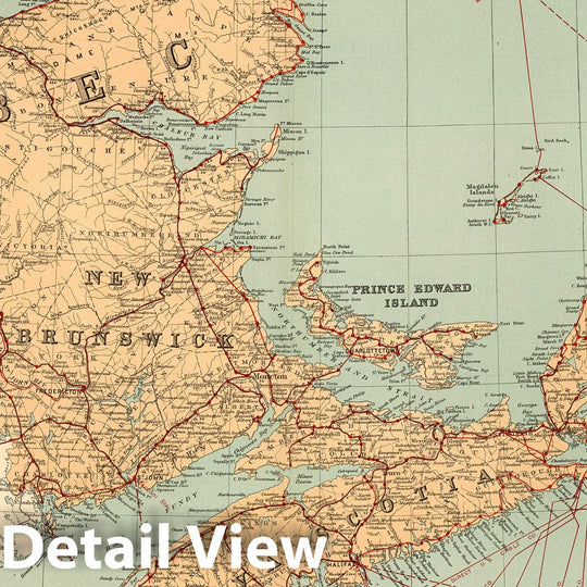 Historic Map : No.10, Telegraphs : Quebec and Maritime Provinces 1906 - Vintage Wall Art