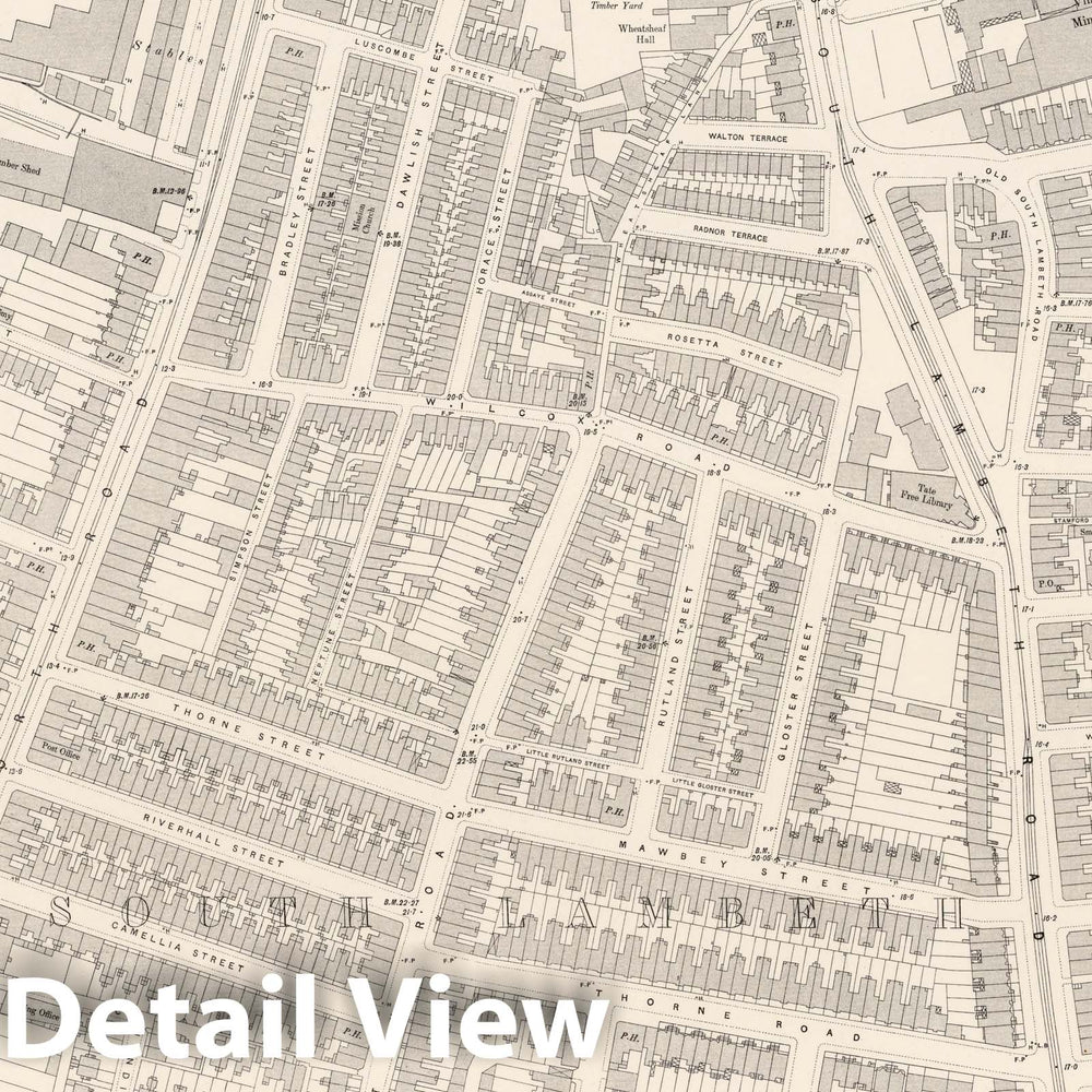 Historic Map : London (England), City Atlas Map, London Sheet XI.23 1895 - Vintage Wall Art