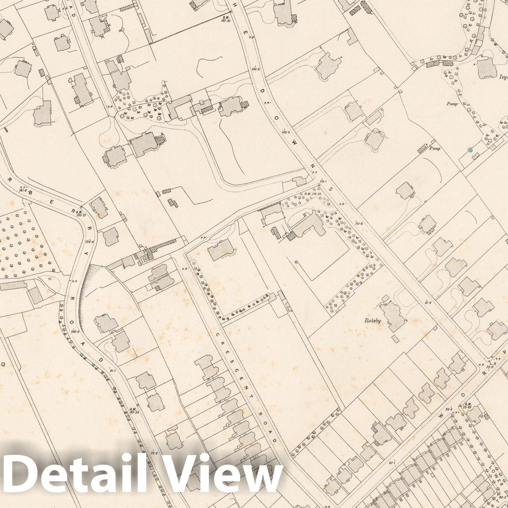 Historic Map : London (England), City Atlas Map, London Sheet XIV.36 1895 - Vintage Wall Art