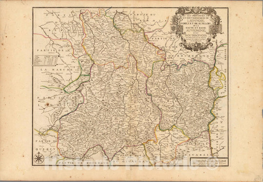 Historic Map : France,Les Provinces et Gouvernemens Du Lionnois 1712 , Vintage Wall Art