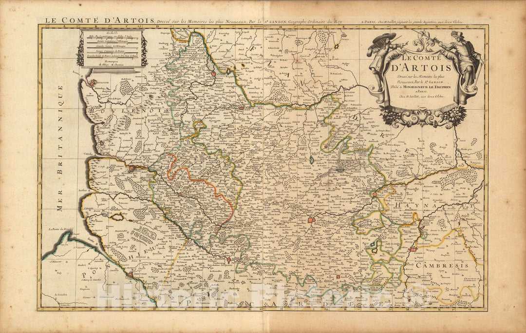 Historic Map : Artois , FranceLe Comte d'Artois. 1708 , Vintage Wall Art