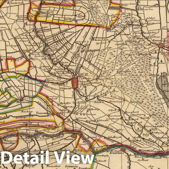 Historic Wall Map : Utrecht (Netherlands)La Seigneurie d'Ultrecht. 1708 , Vintage Wall Art