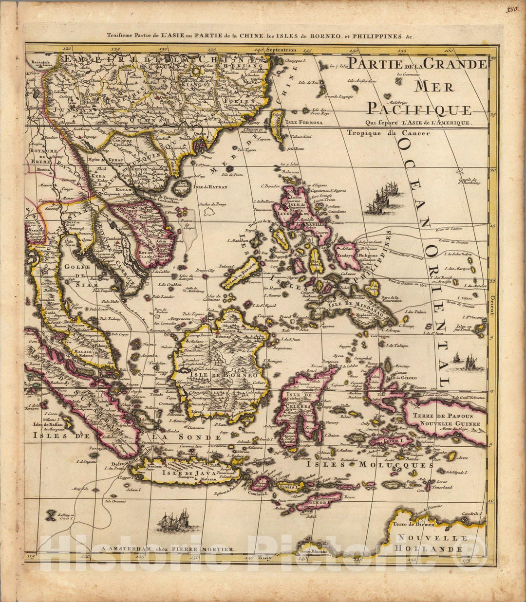 Historic Map : Indonesia,Troisieme Partie de l'Asie. 1708 , Vintage Wall Art