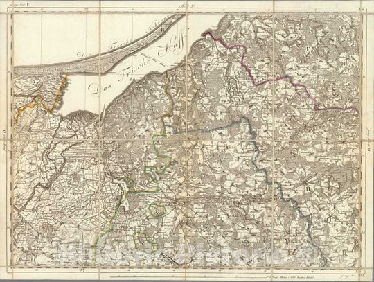 Historic Map : Prussia , Germany, Karte von Ost-Preussen nebst Preussisch Litthauen und West-Preussen. No. 10 1810 , Vintage Wall Art