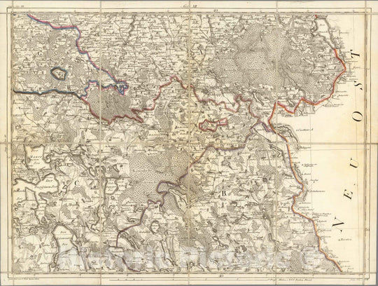 Historic Map : Prussia , Germany, Karte von Ost-Preussen nebst Preussisch Litthauen und West-Preussen. No.12 1804 , Vintage Wall Art