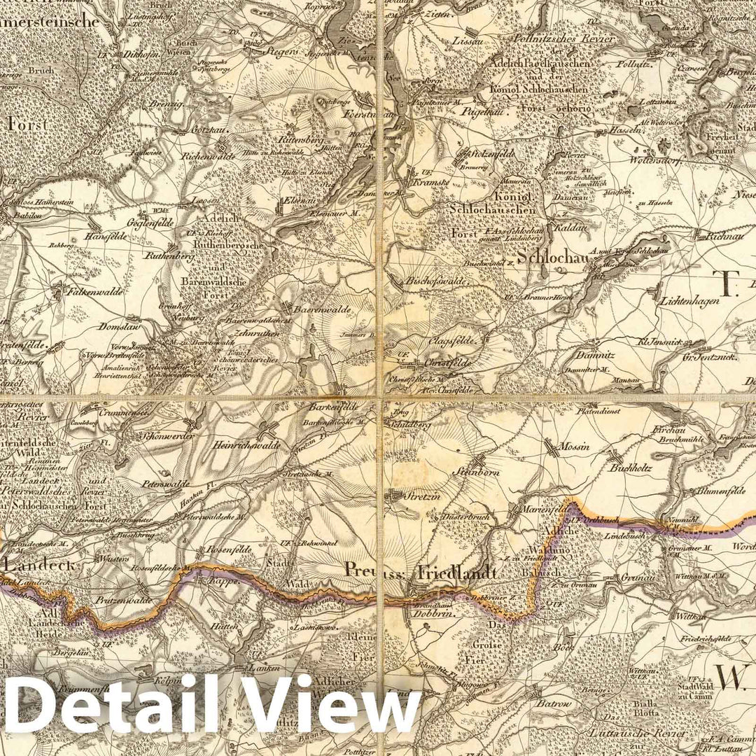 Historic Map : Prussia , Germany, Karte von Ost-Preussen nebst Preussisch Litthauen und West-Preussen. No.14 1806 , Vintage Wall Art