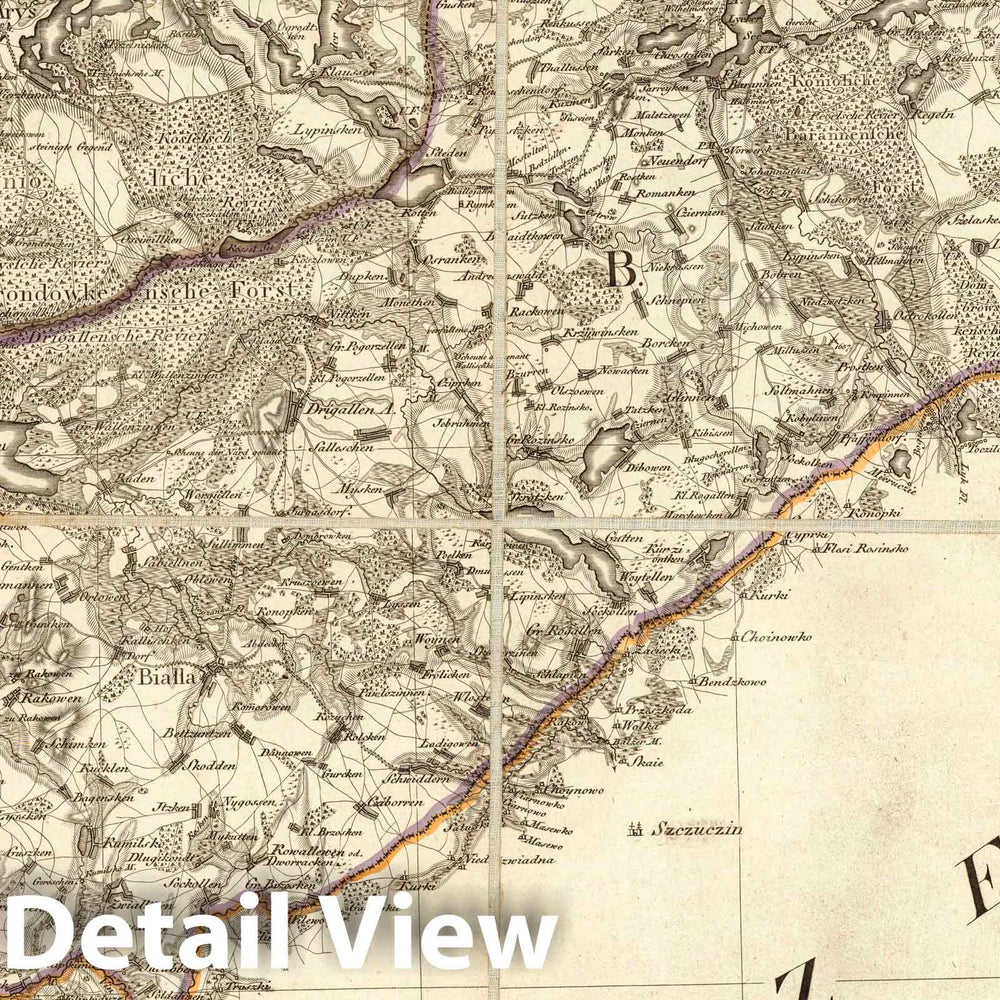 Historic Map : Prussia , Germany, Karte von Ost-Preussen nebst Preussisch Litthauen und West-Preussen. No.18 1804 , Vintage Wall Art