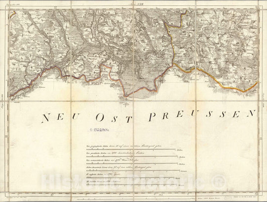 Historic Map : Prussia , Germany, Karte von Ost-Preussen nebst Preussisch Litthauen und West-Preussen. No.22 1809 , Vintage Wall Art