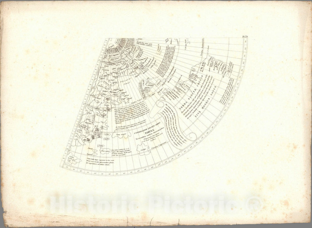 Historic Map : Caribbean, West Indies Exploration Book, XXXIX. Universalior Cogniti Orbis Tabula ex. ed. Geographiae Ptolemaei, Romae 1508. 1834 , Vintage Wall Art