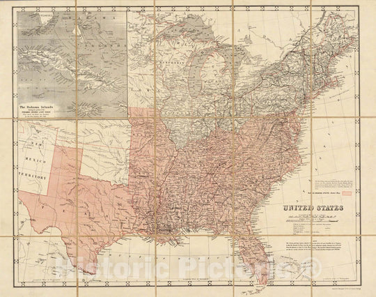 Historic Map : United States. 1861 v2