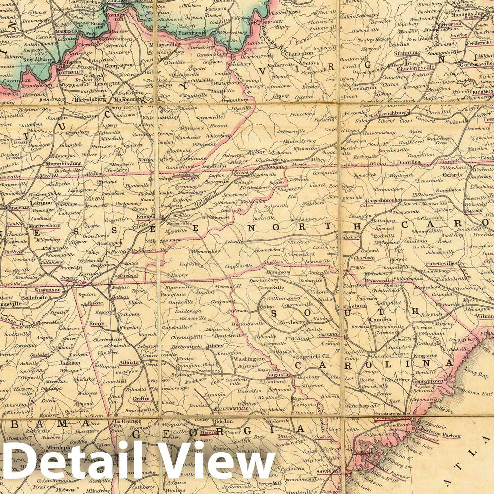 Historic Map : Map of The Seat of Civil War In America, 1862 - Vintage Wall Art