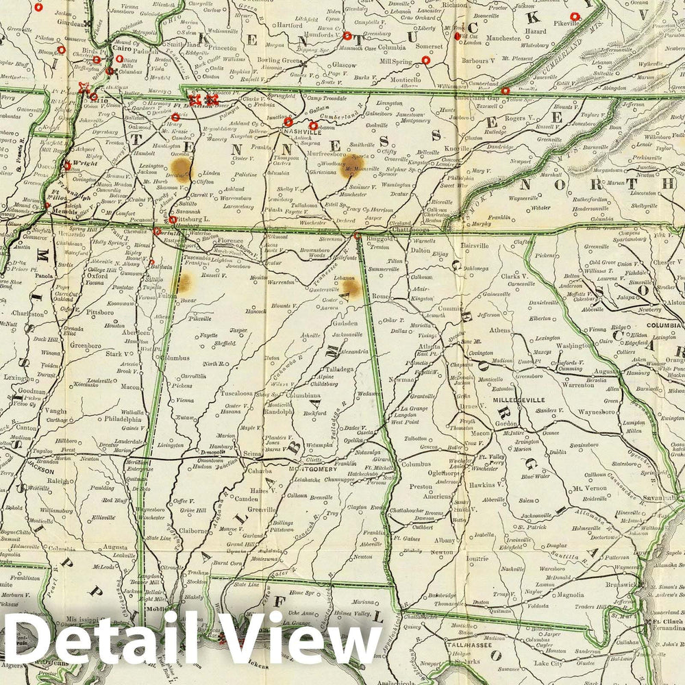 Historic Map : The Historical War Map, 1862 - Vintage Wall Art