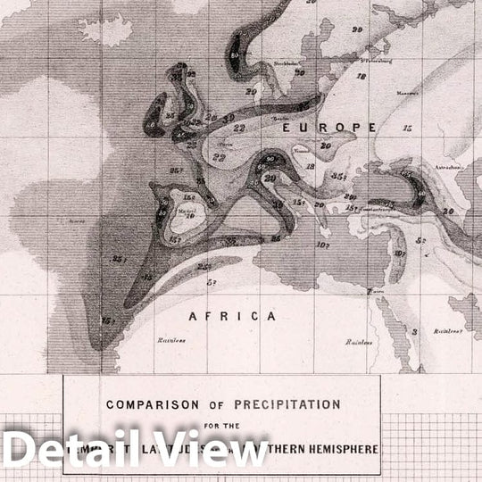 Historic Map : Survey Book, Comparison of temperatures for the temperate latitudes of the Northern Hemisphere 1857 v2