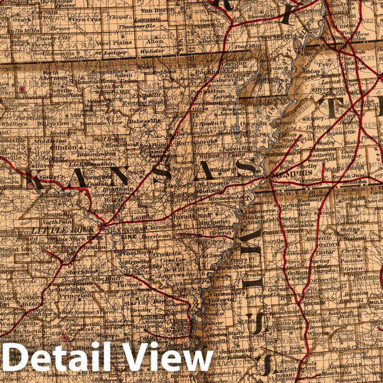 Historic Map : (Map 6 - Indian Territory, Arkansas, Mississippi, Alabama, Tennessee), 1878 - Vintage Wall Art