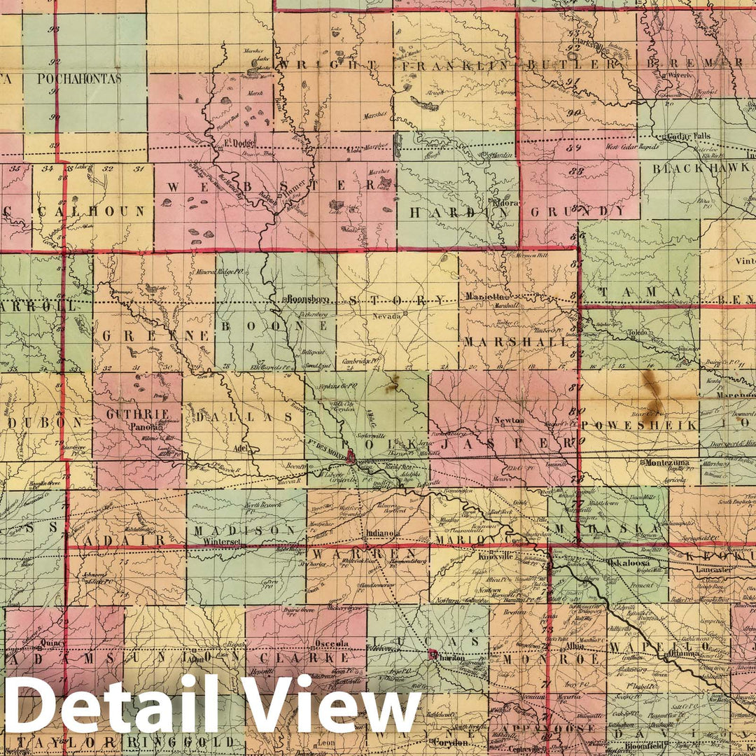 Historic Map : Township Map of The State of Iowa, 1855 v1