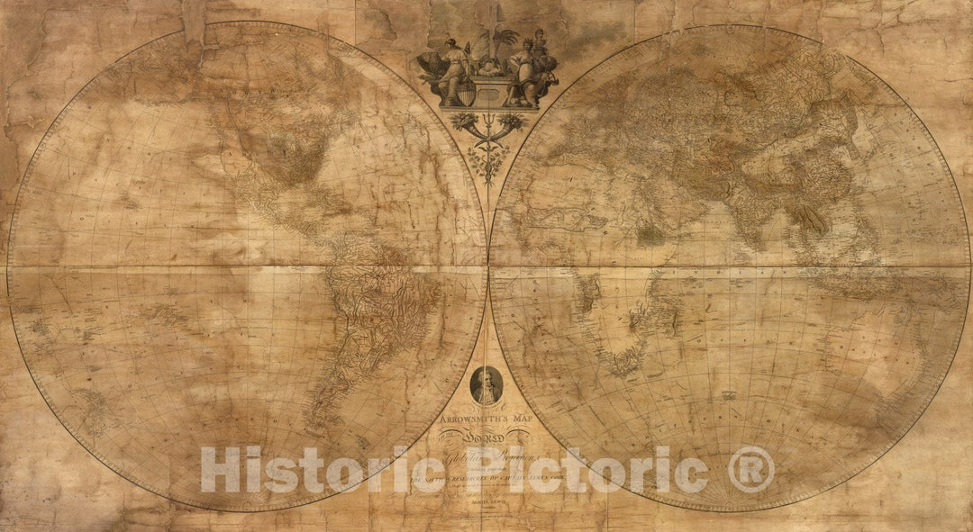 Historic Map : Map of the World, 1809 - Vintage Wall Art