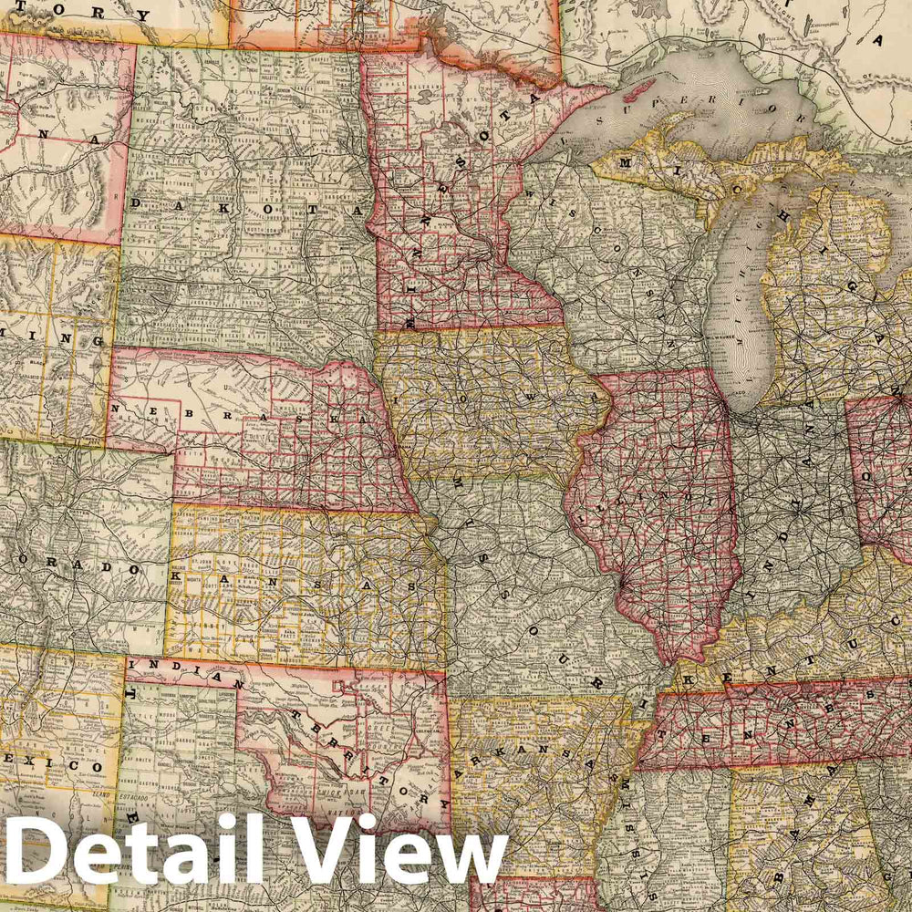 Historic Map : Pocket Map, United States And Canada 1883 v2