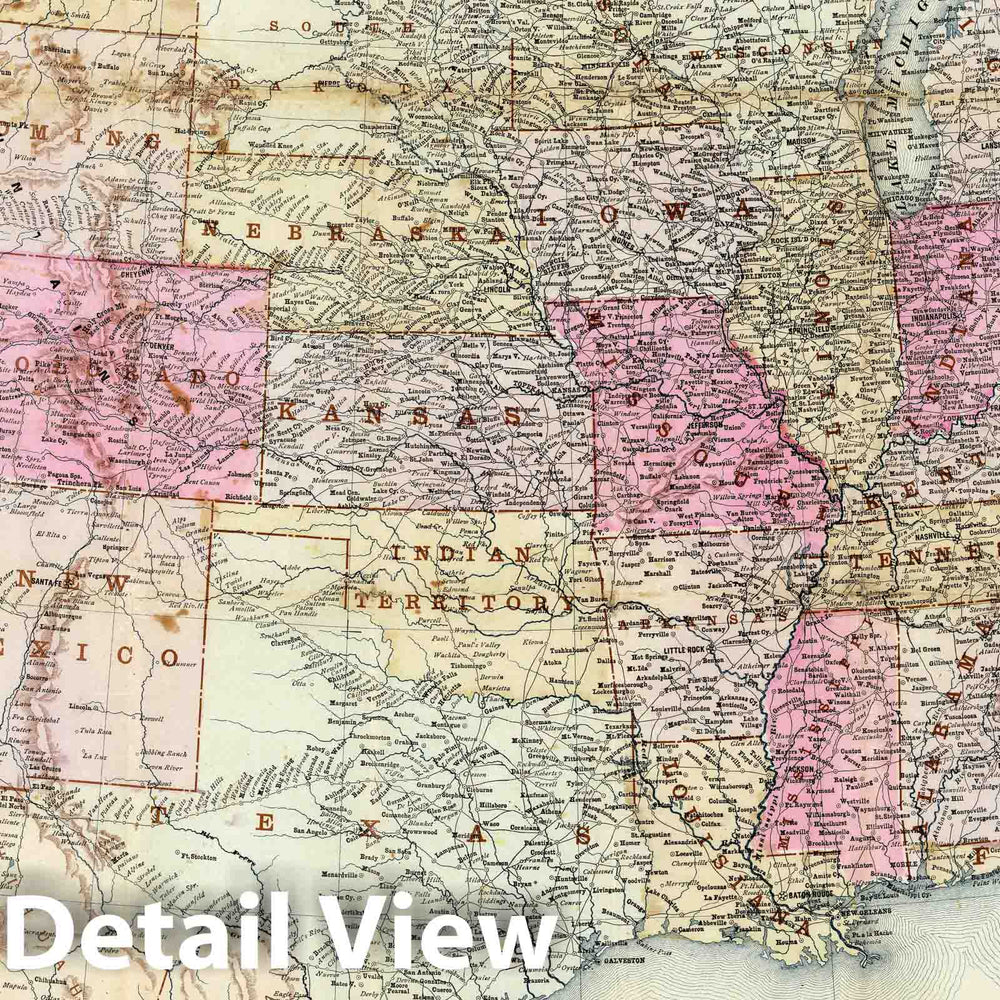 Historic Map : Map of The United States, 1891 - Vintage Wall Art