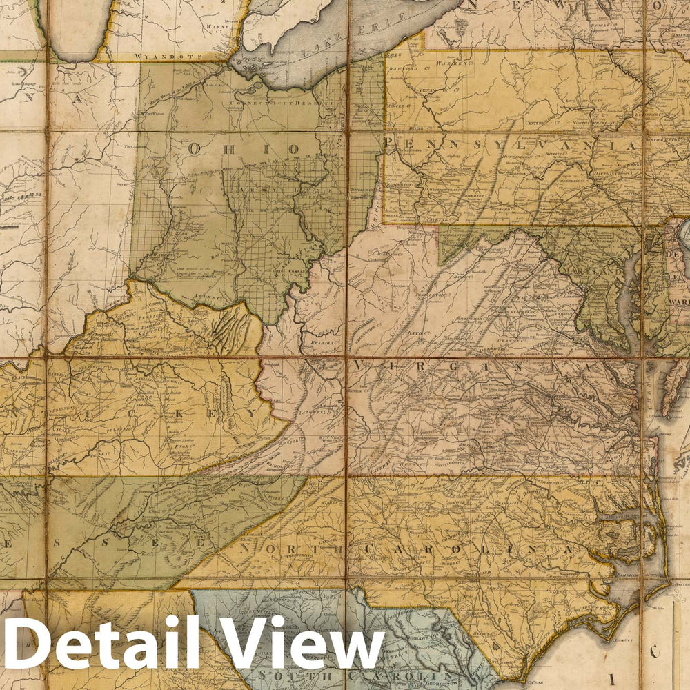 Historic Map : Map of the United States, 1805 - Vintage Wall Art