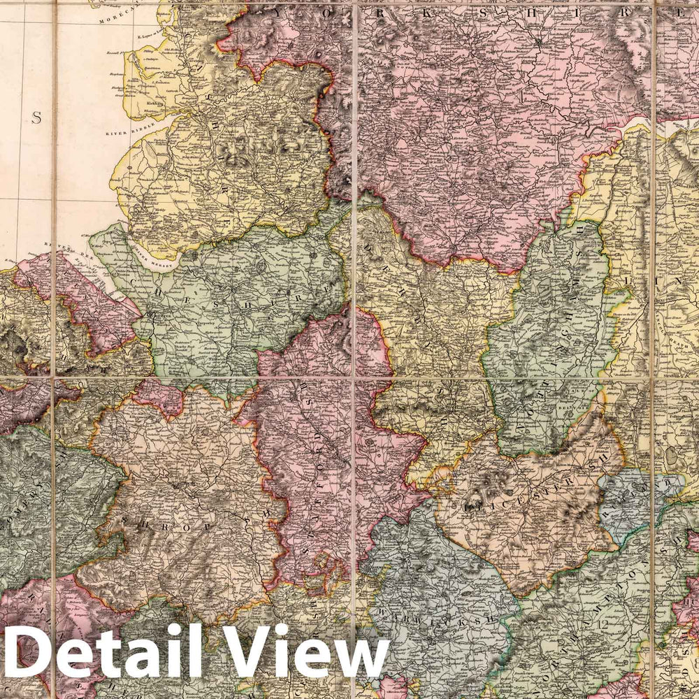 Historic Map : Map of England and Wales, 1820 - Vintage Wall Art