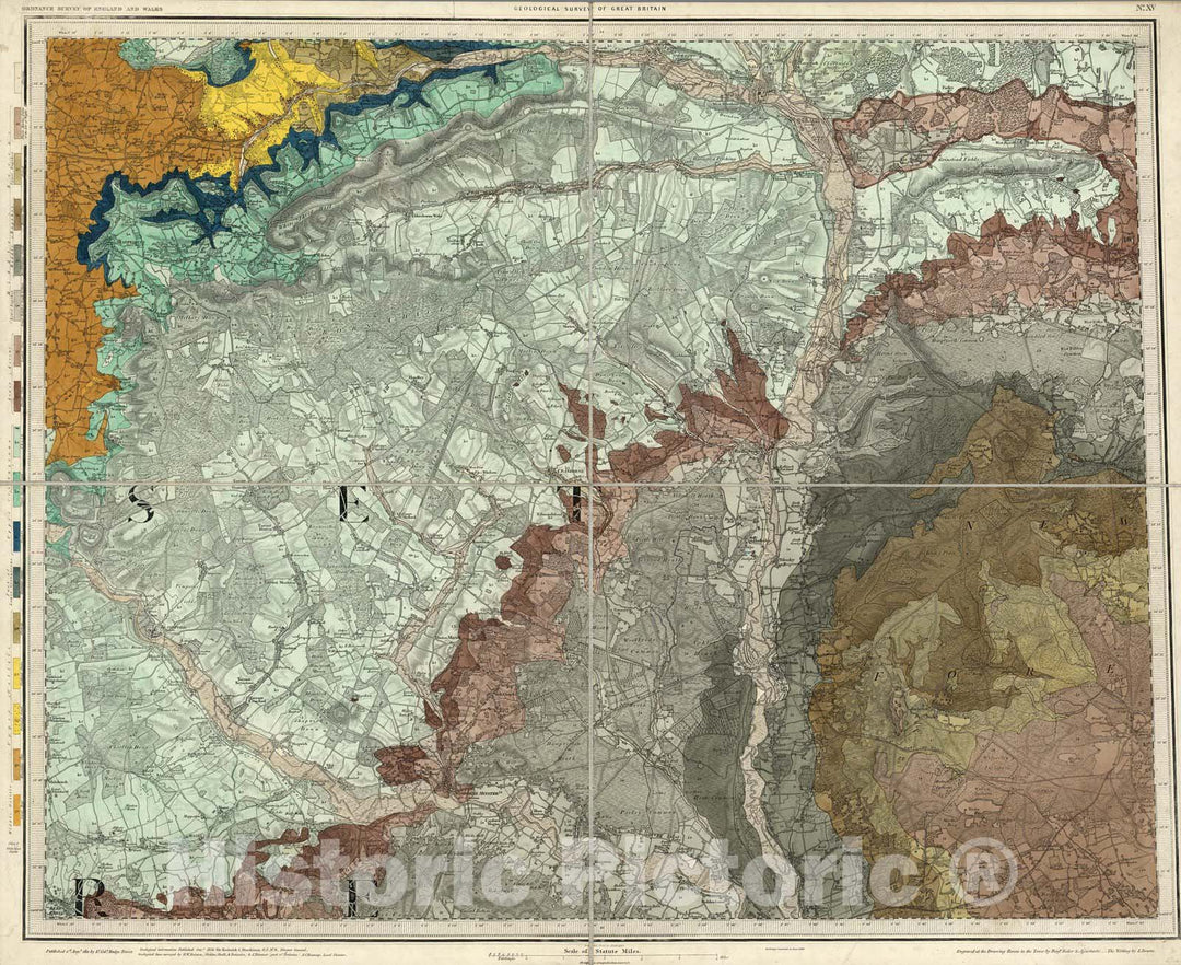 Historic Map : Geologic Atlas Map, 15. Salisbury. 1888 - Vintage Wall Art