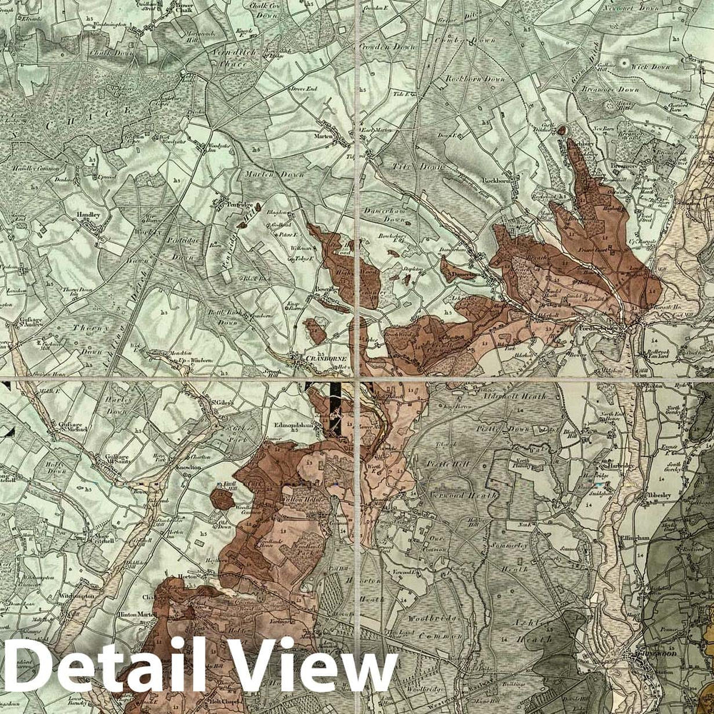 Historic Map : Geologic Atlas Map, 15. Salisbury. 1888 - Vintage Wall Art