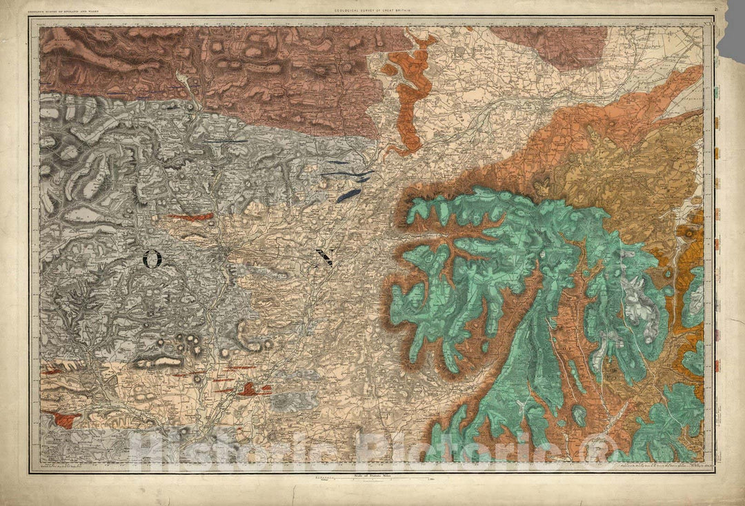 Historic Map : Geologic Atlas Map, 21. Tiverton. 1885 - Vintage Wall Art