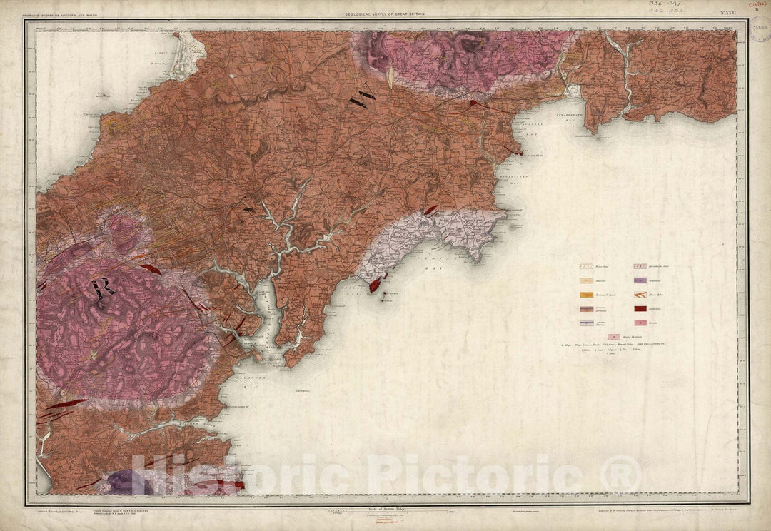 Historic Map : Geologic Atlas Map, 31. Truro. 1887 - Vintage Wall Art