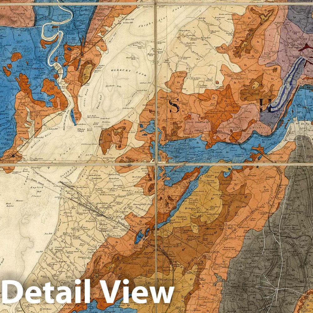 Historic Map : Geologic Atlas Map, 35. Bristol. 1887 - Vintage Wall Art