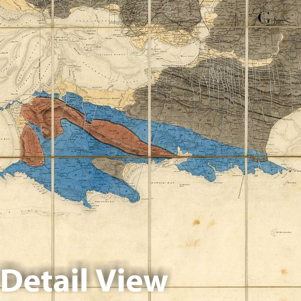 Historic Map : Geologic Atlas Map, 37. Swansea. 1850 - Vintage Wall Art