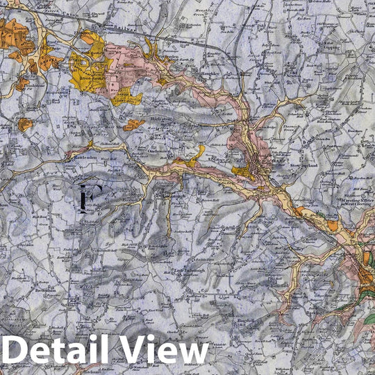 Historic Map : Geologic Atlas Map, 50. Stowmarket, Eye, SW Quad. 1881 - Vintage Wall Art