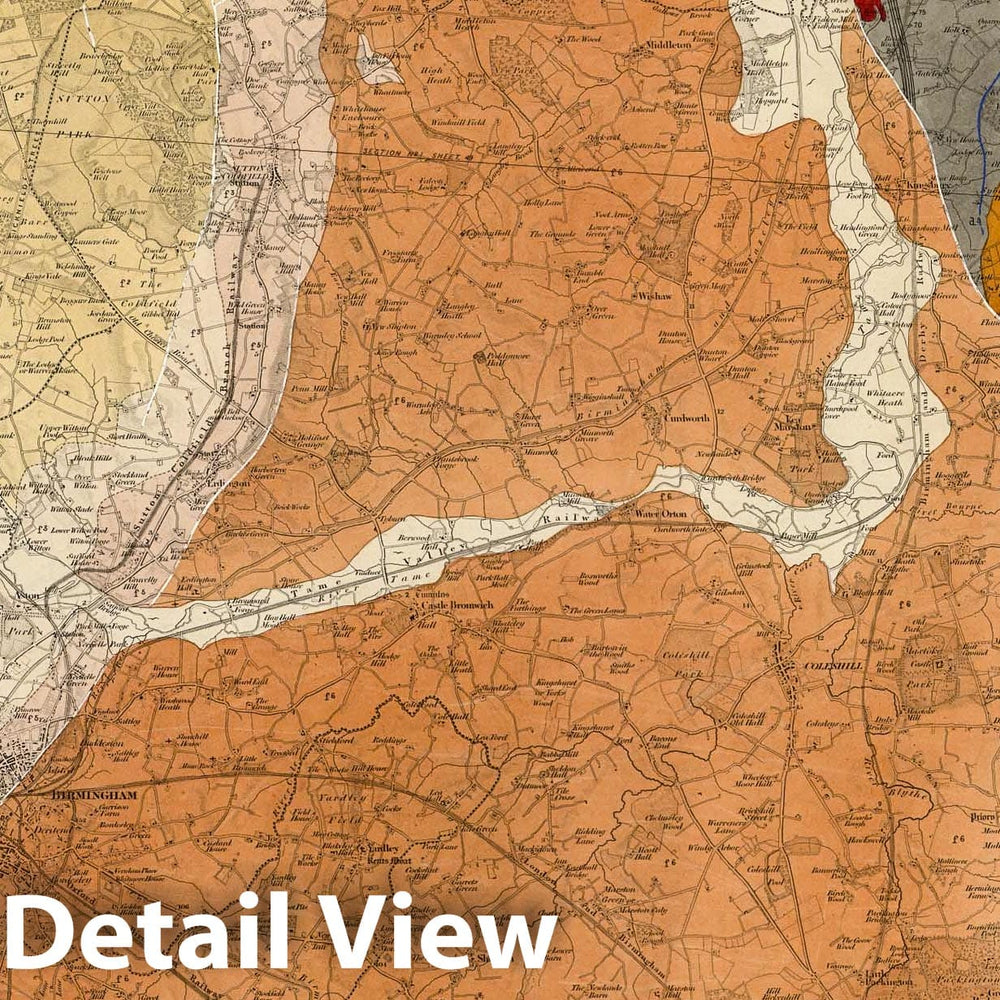 Historic Map : Geologic Atlas Map, 62. Leicester, SE Quad. 1855 - Vintage Wall Art