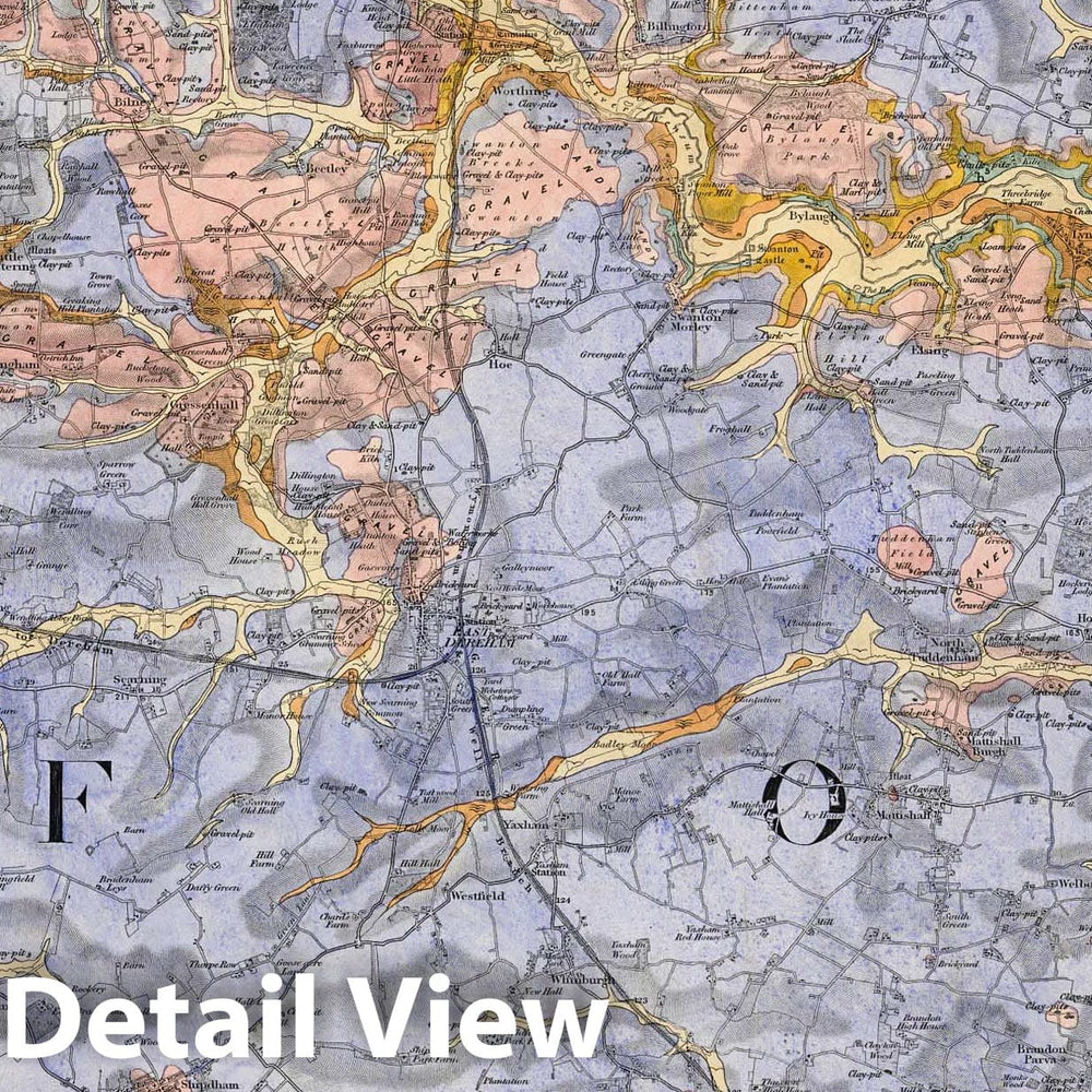 Historic Map : Geologic Atlas Map, 66. Norwich, NW Quad. 1884 - Vintage Wall Art