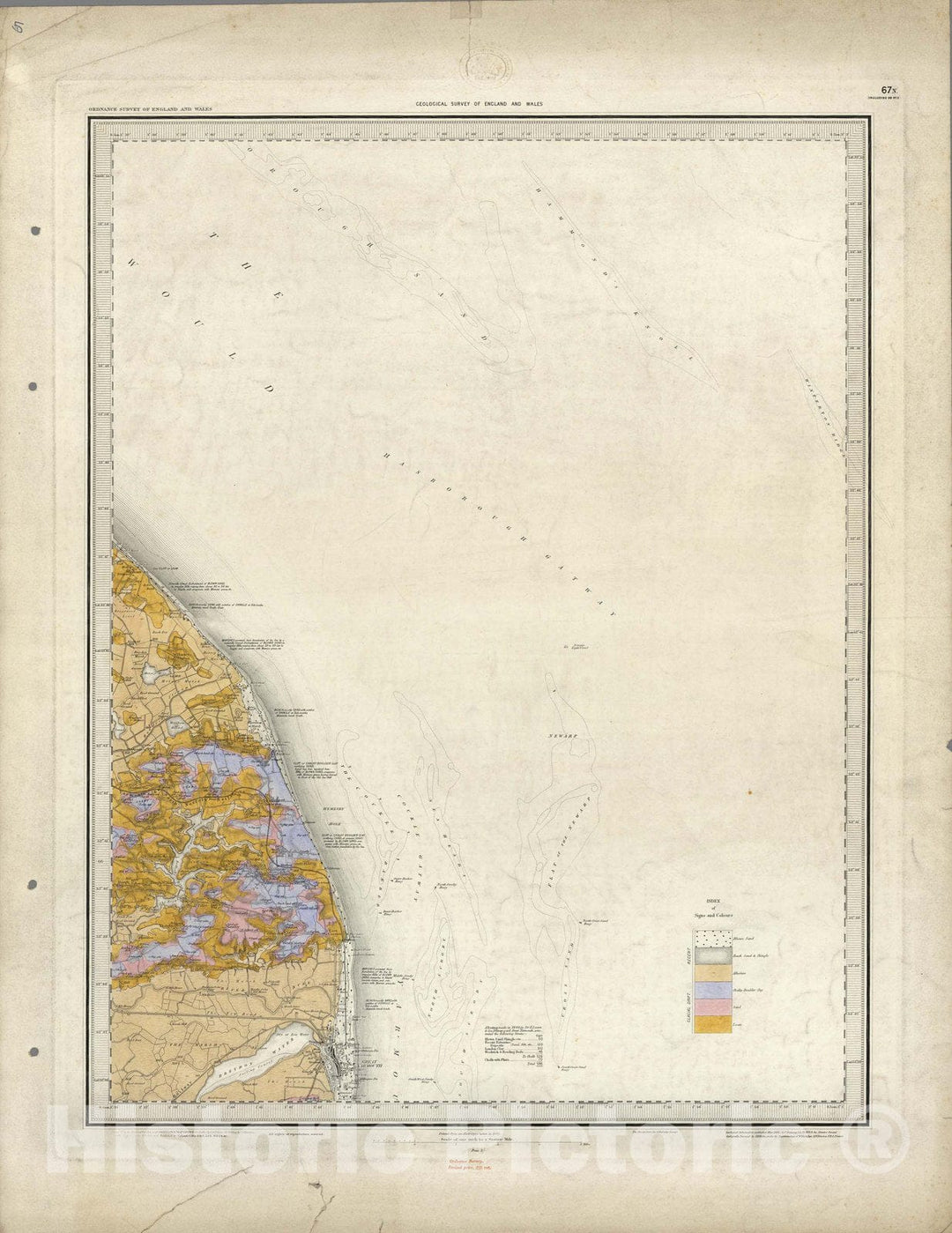 Historic Map : Geologic Atlas Map, 67. Yarmouth, N Quad. 1881 - Vintage Wall Art