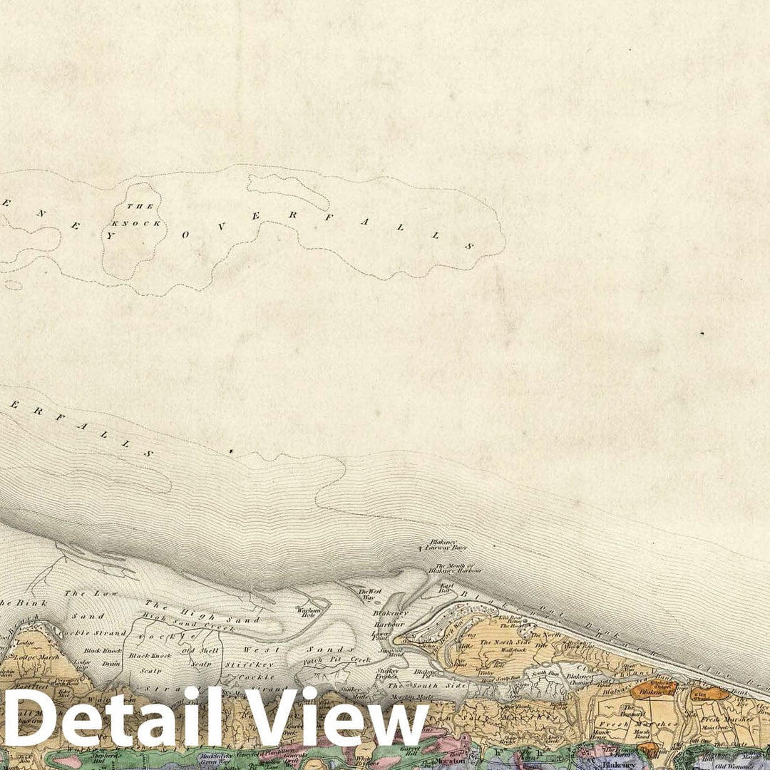 Historic Map : Geologic Atlas Map, 68. Wells and Sea, Cromer, NW Quad. 1883 - Vintage Wall Art