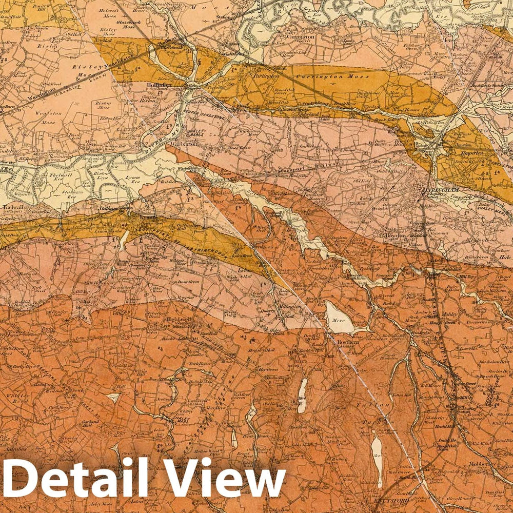 Historic Map : Geologic Atlas Map, 80. Northwich, NE Quad. 1888 - Vintage Wall Art