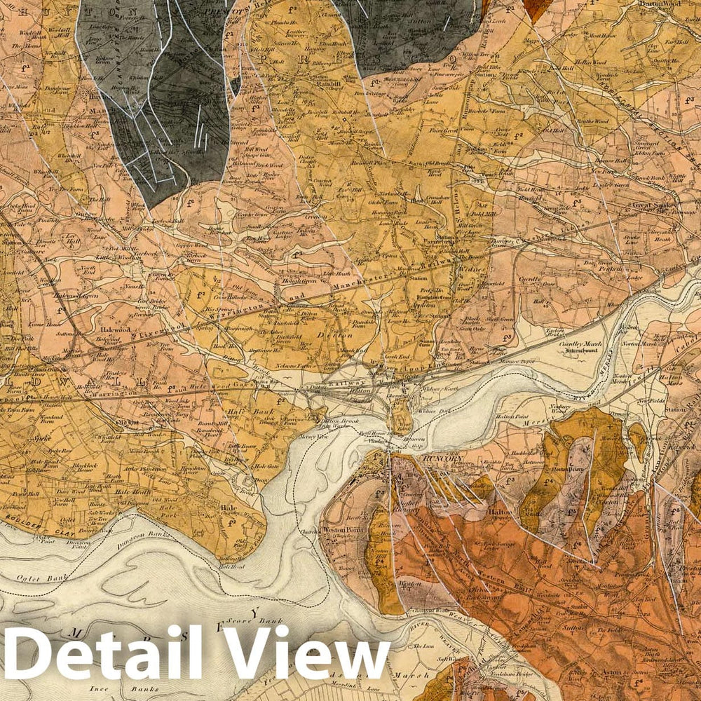 Historic Map : Geologic Atlas Map, 80. Northwich, NW Quad. 1892 - Vintage Wall Art