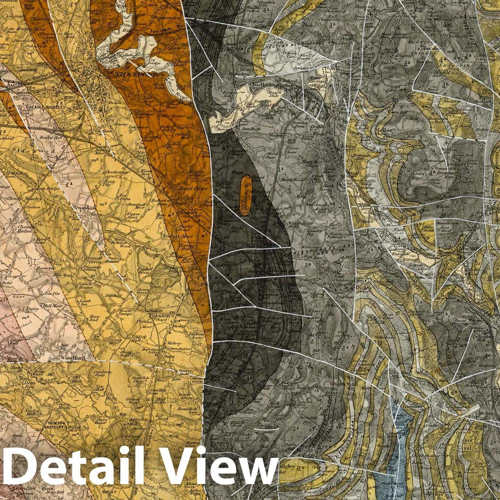 Historic Map : Geologic Atlas Map, 81. Buxton, NW Quad. 1887 - Vintage Wall Art