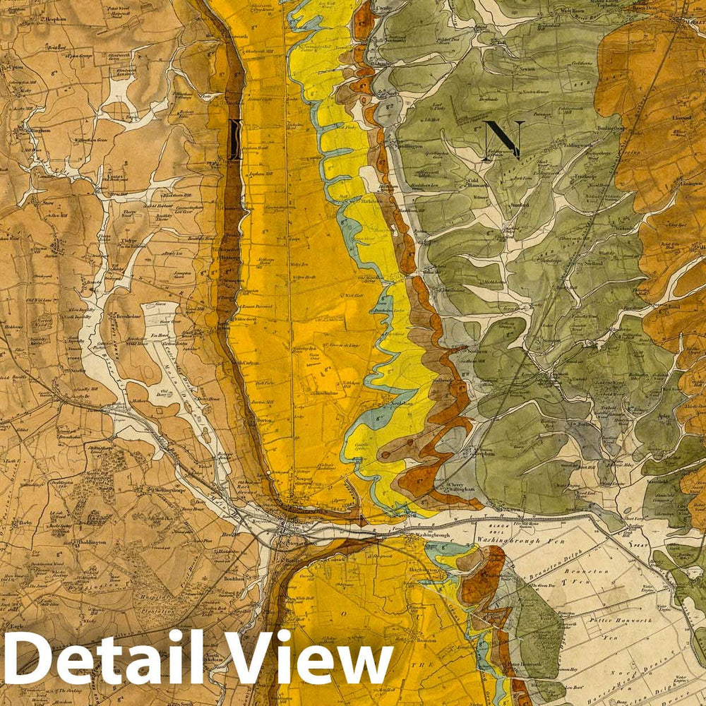 Historic Map : Geologic Atlas Map, 83. Lincoln. 1882 - Vintage Wall Art