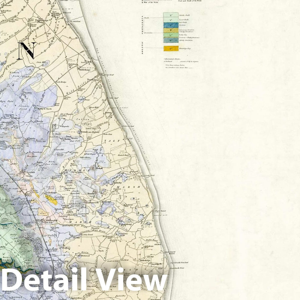 Historic Map : Geologic Atlas Map, 84. Louth. 1884 - Vintage Wall Art