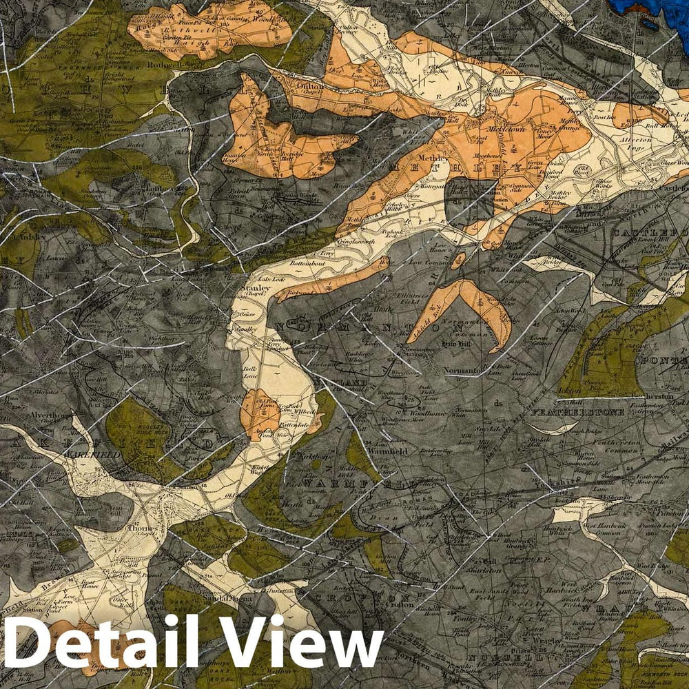 Historic Map : Geologic Atlas Map, 87. Doncaster, NW Quad. 1890 - Vintage Wall Art