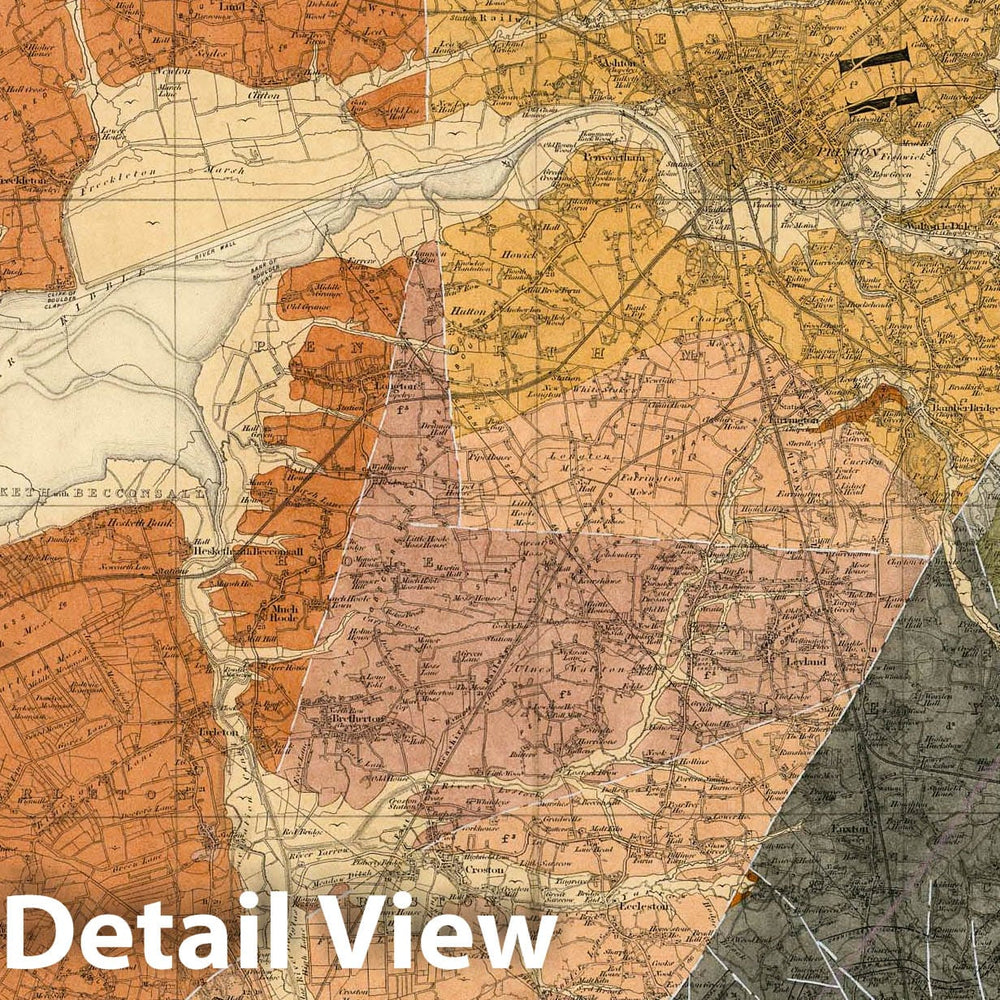 Historic Map : Geologic Atlas Map, 89. Bolton, NW Quad. 1892 - Vintage Wall Art